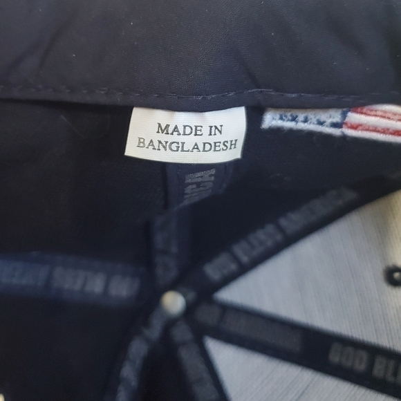 NYPD God Bless America By Colosseum White Navy Blue Baseball Hat Cap - Picture 12 of 14